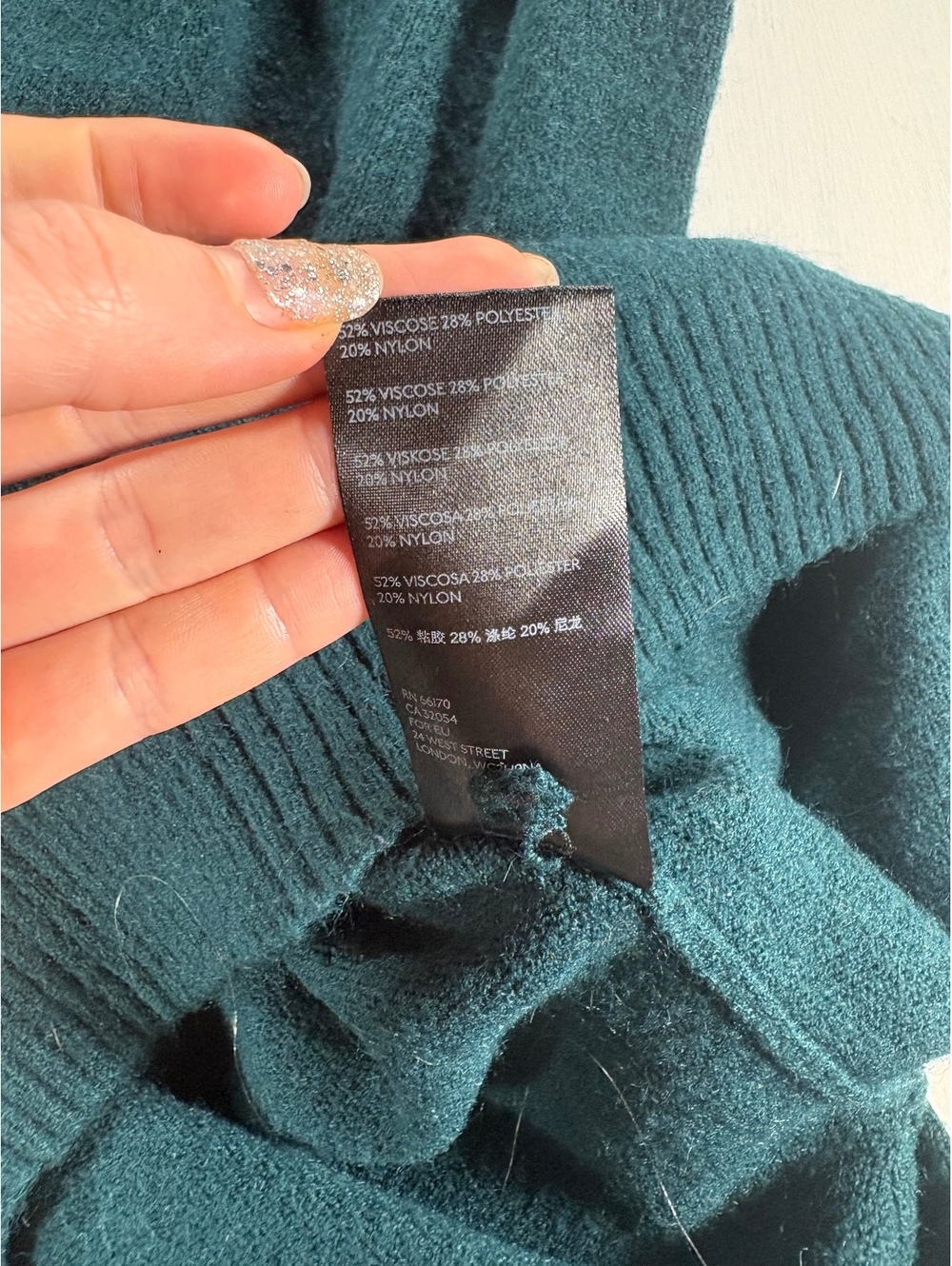 By Anthropologie Teal Turtleneck Statement Sweater - Picture 4 of 7